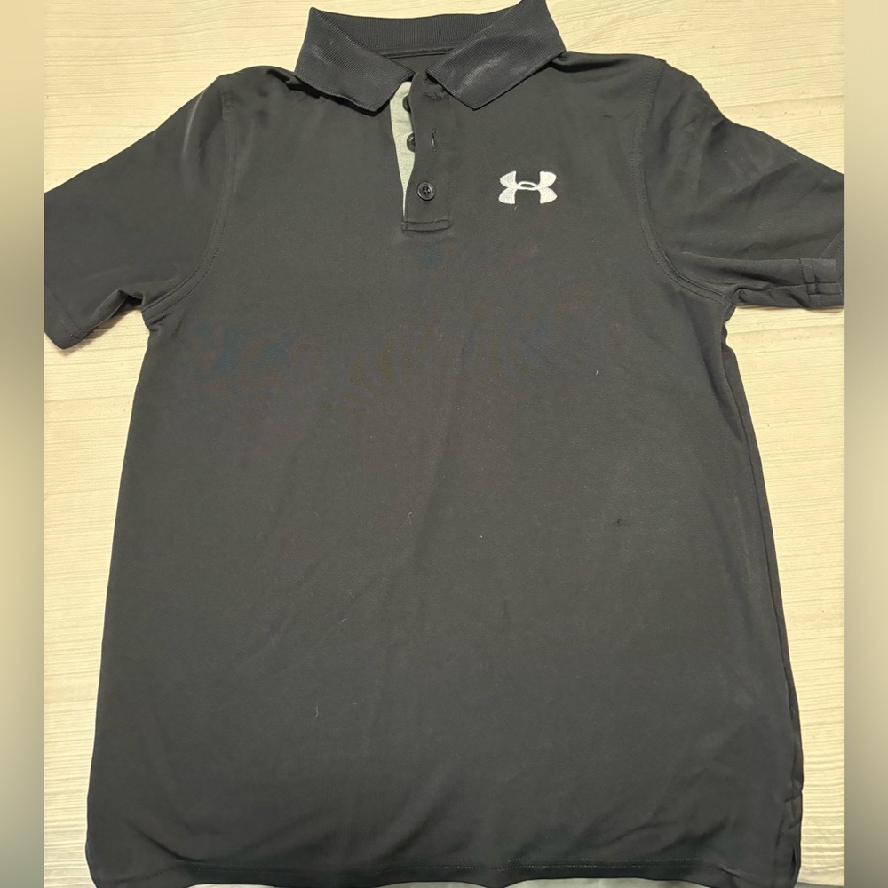 Under Armour Boys Black Polo